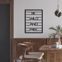 Wallity Be Wild And Free Escultura de Pared de Metal Negra